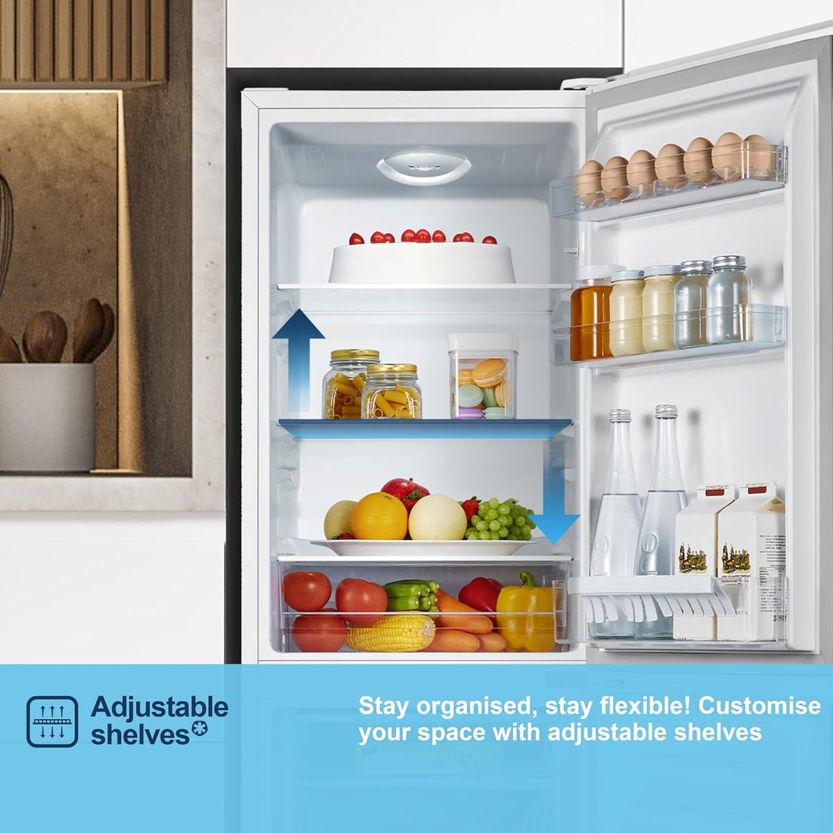 Freestanding 60/40 Split Fridge Freezer 175L White
