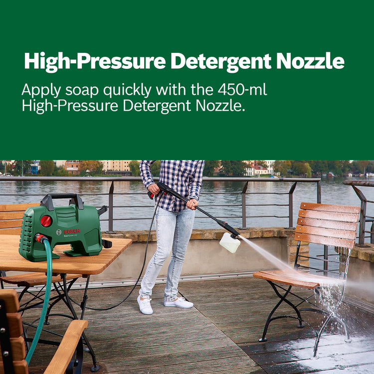 1500W High Pressure Washer with 100 Bar Pressure, Patio Cleaner & Accessories