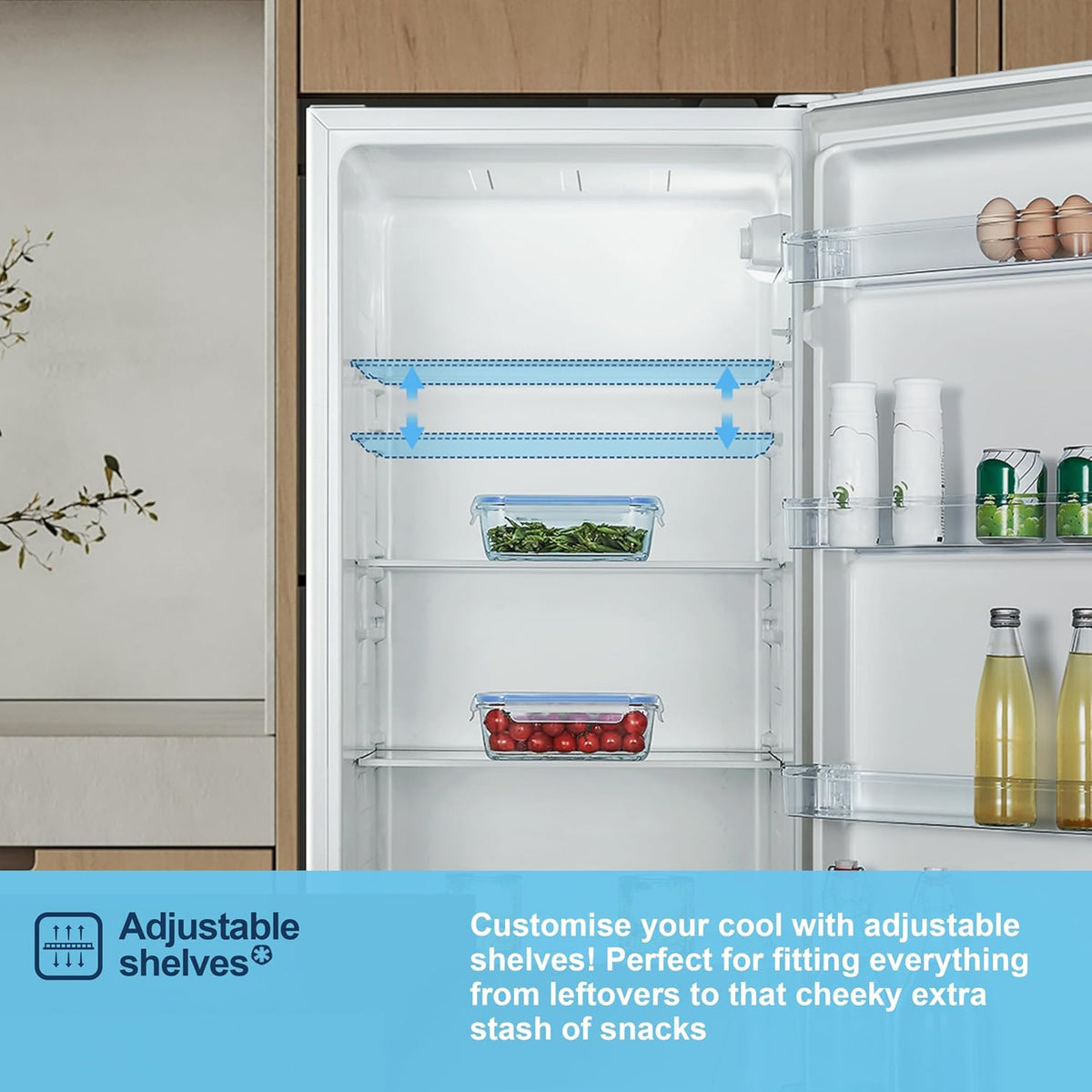 Freestanding Larder Fridge 242L 55cm White