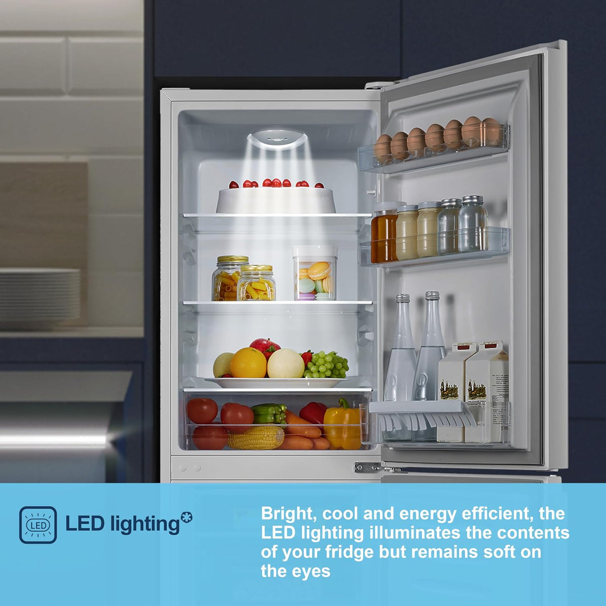 Freestanding 60/40 Split Fridge Freezer 175L White