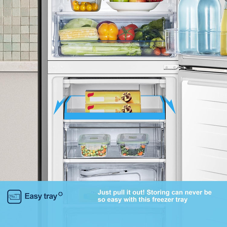 Freestanding Fridge Freezer 252L Silver