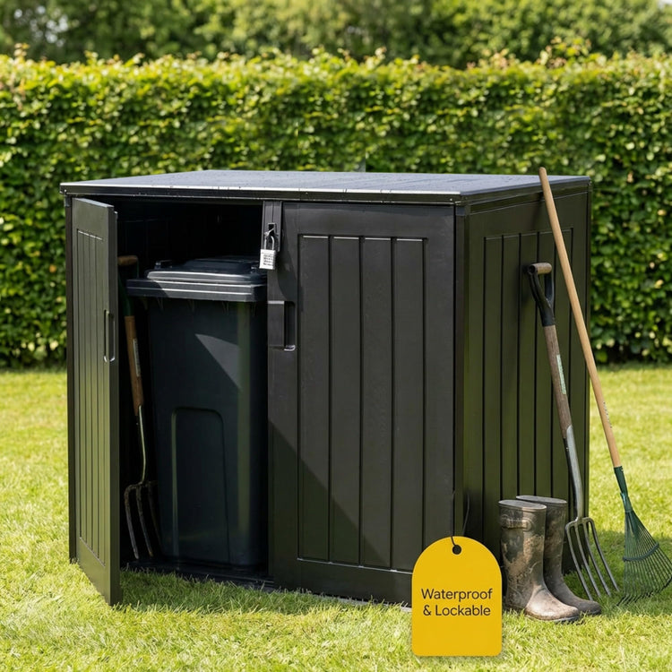 775L Lockable Waterproof Outdoor Garden Storage Shed with Gas-Assisted Lid