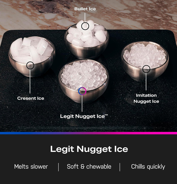 GE Profile Opal 2.0 XL Countertop Nugget Ice Maker Stainless Steel