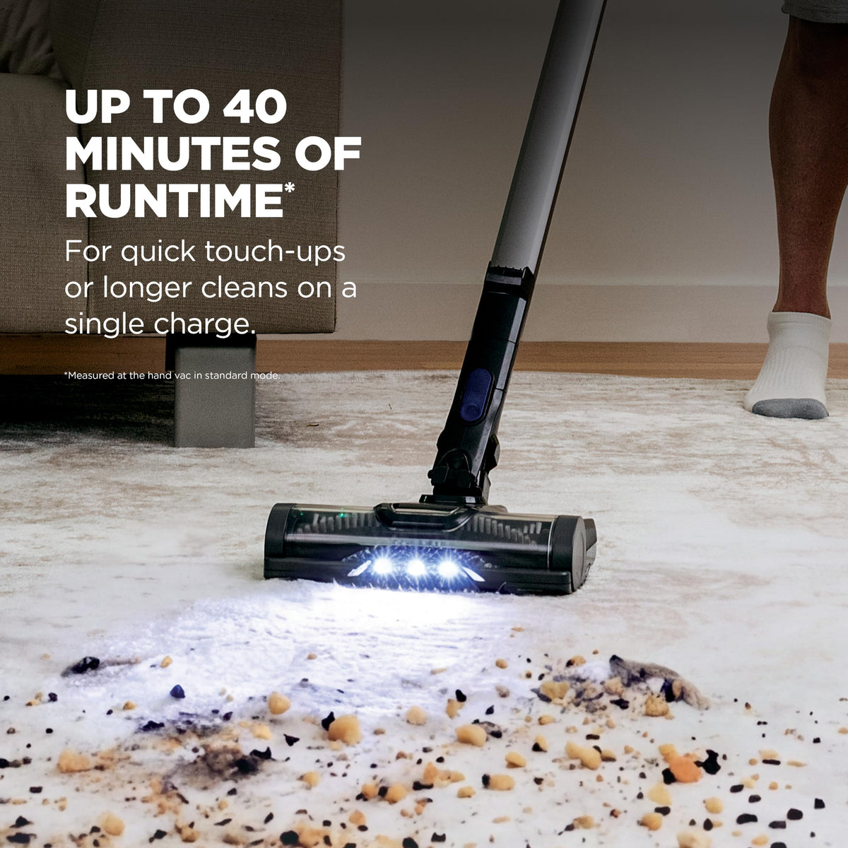 Shark Pet Cordless Stick Vacuum, 40-Min Runtime, Lightweight, Grey, IX141