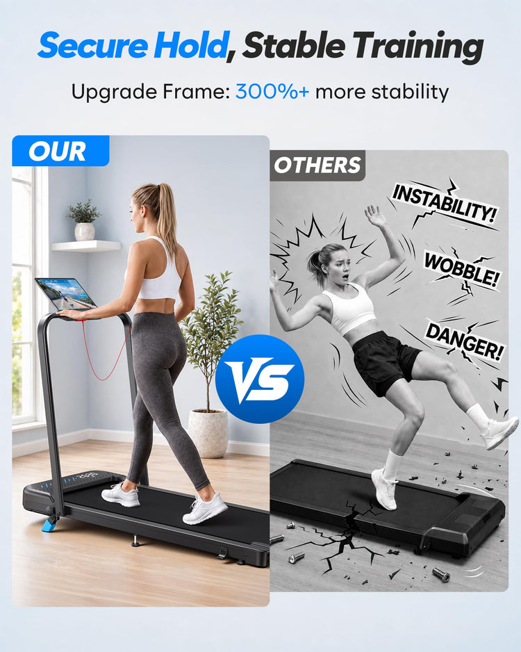 6-in-1 Foldable Treadmill with 10% Incline and Walking Pad Mode
