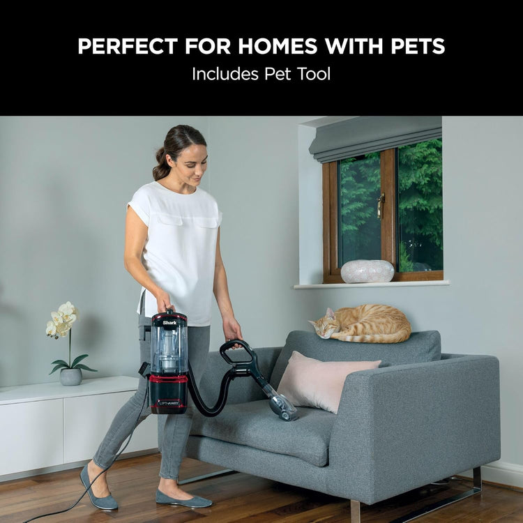 Shark Upright Corded Vacuum Cleaner 750W, 1.1L, Lift-Away, Pet Model, LED Headlights, Anti-Allergen, 8m Cord, Pet & Multi-Surface Tools