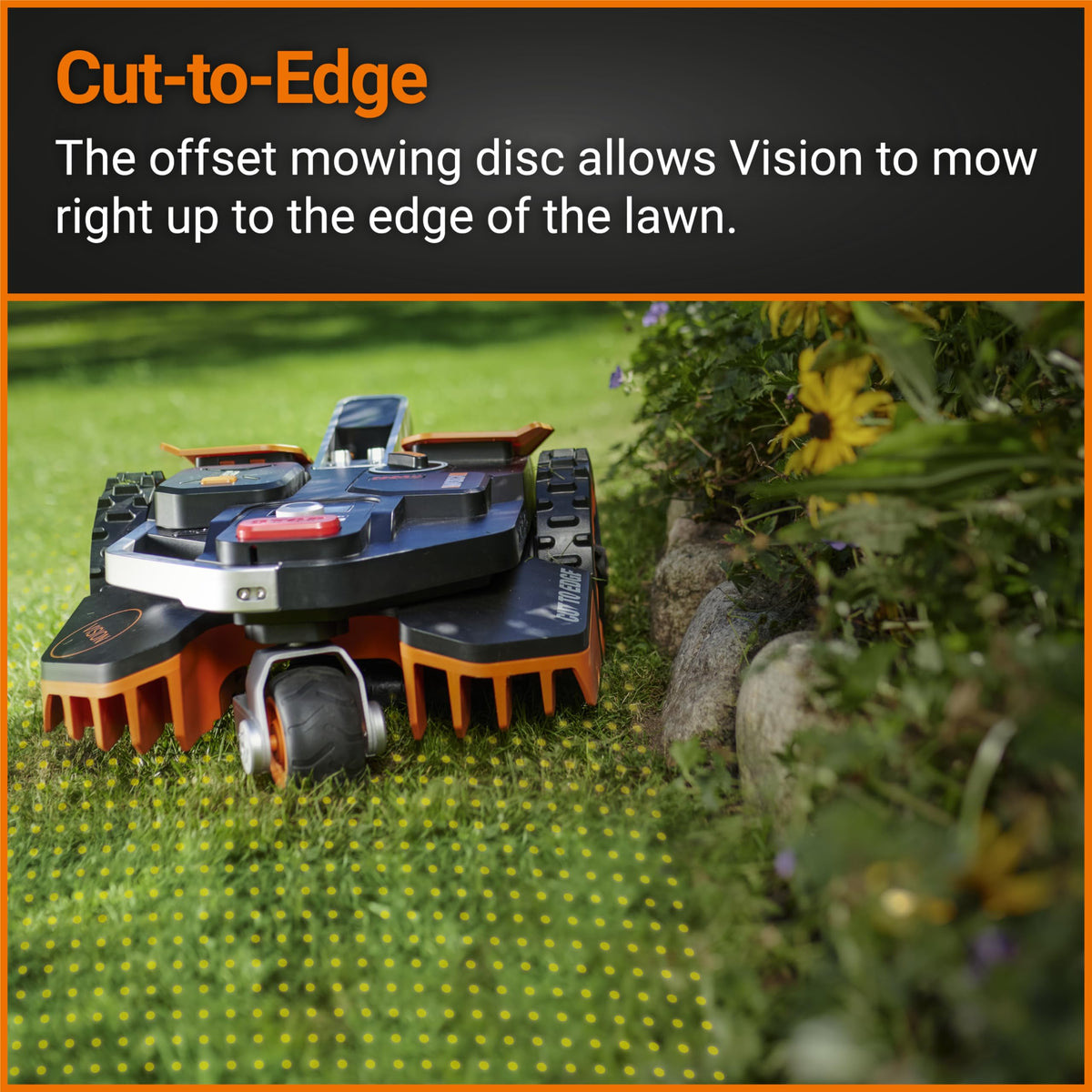 WORX WR206E Landroid Vision Robotic Lawn Mower – 600m2 Patented AIA Mowing Multi-Zone, Auto Charging, 20V PowerShare Battery, Rain Sensor