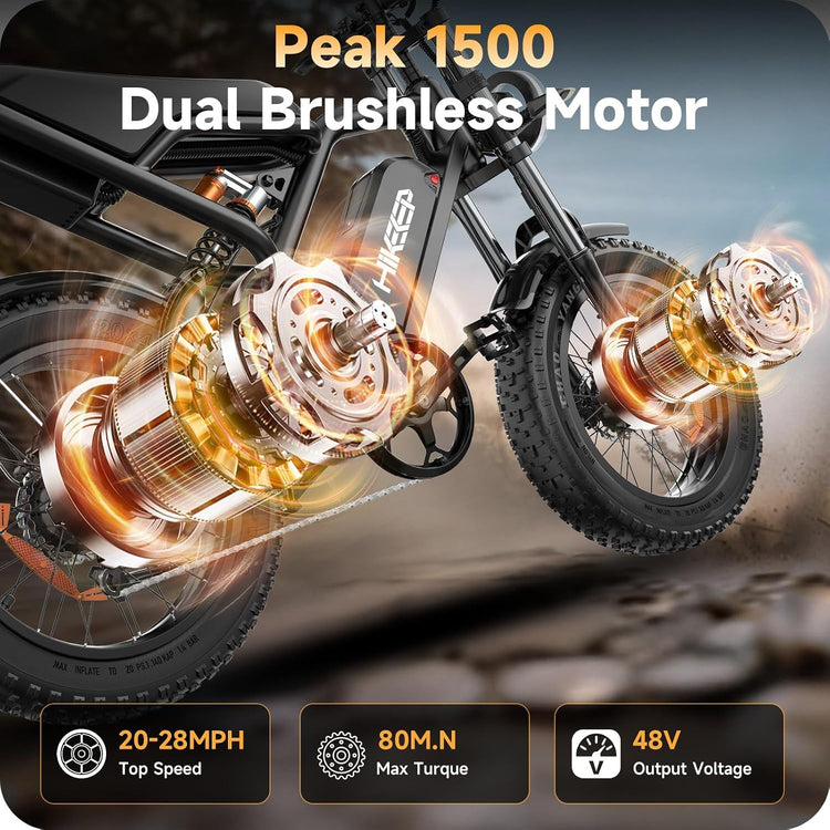 Two Pack Deal: 1800Wh Long Range Electric Bikes (Fat Tyres, 60V 30Ah, Full Suspension)