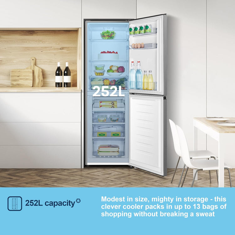 Freestanding Fridge Freezer 252L Silver