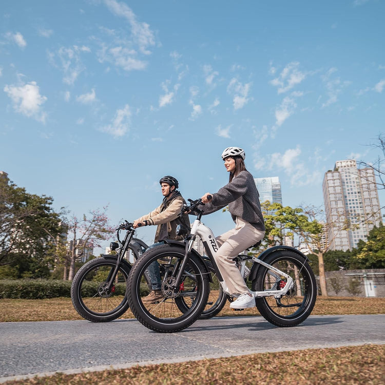 Trail-Blazer Twin Pack: Two 26" Electric Mountain Bikes in White (48V 25Ah)