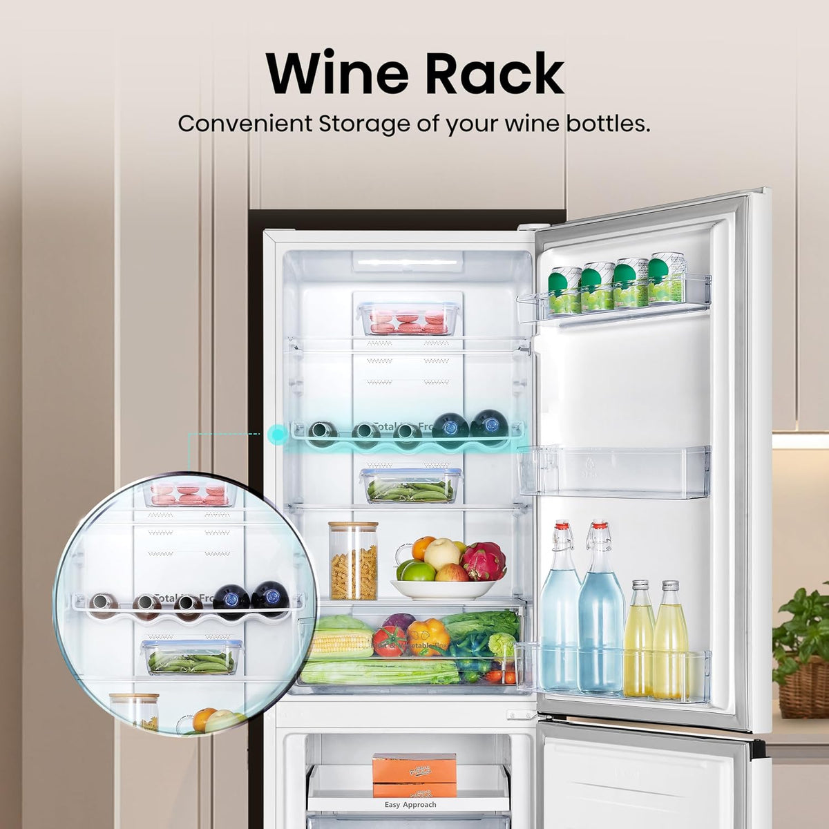 Freestanding Fridge Freezer 256L Frost Free White