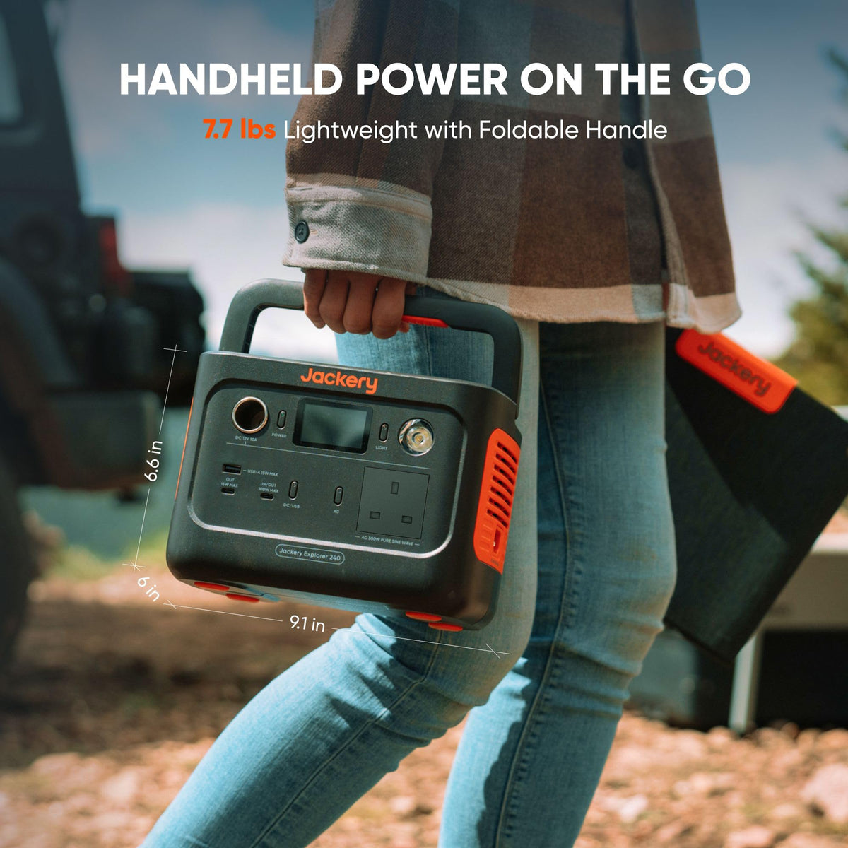Jackery Explorer 240 v2 Portable Power Station, 7.7lbs Power On the Go