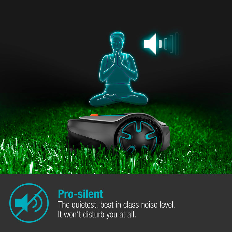 Gardena Robotic Mower SILENO minimo 250 m2: Intelligent lawn mower with excellent connectivity, programmable with the Gardena Bluetooth® app, version