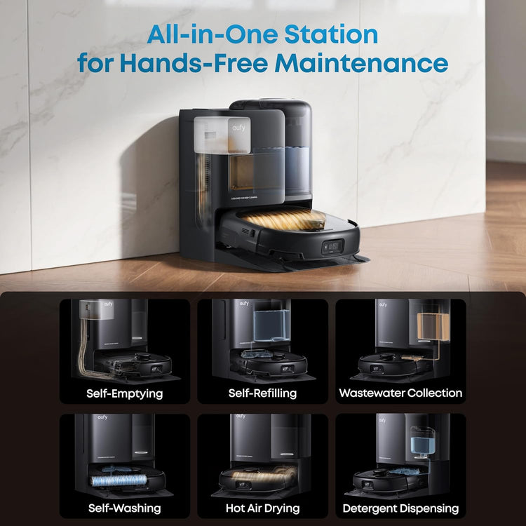 eufy Omni E25 Robot Vacuum and Mop with HydroJet and Cleaning Station