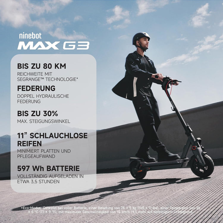 Electric Scooter with Road-Legal Certification, 80km Eco Mode Range, Dual Hydraulic Suspension, 130kg Load Capacity