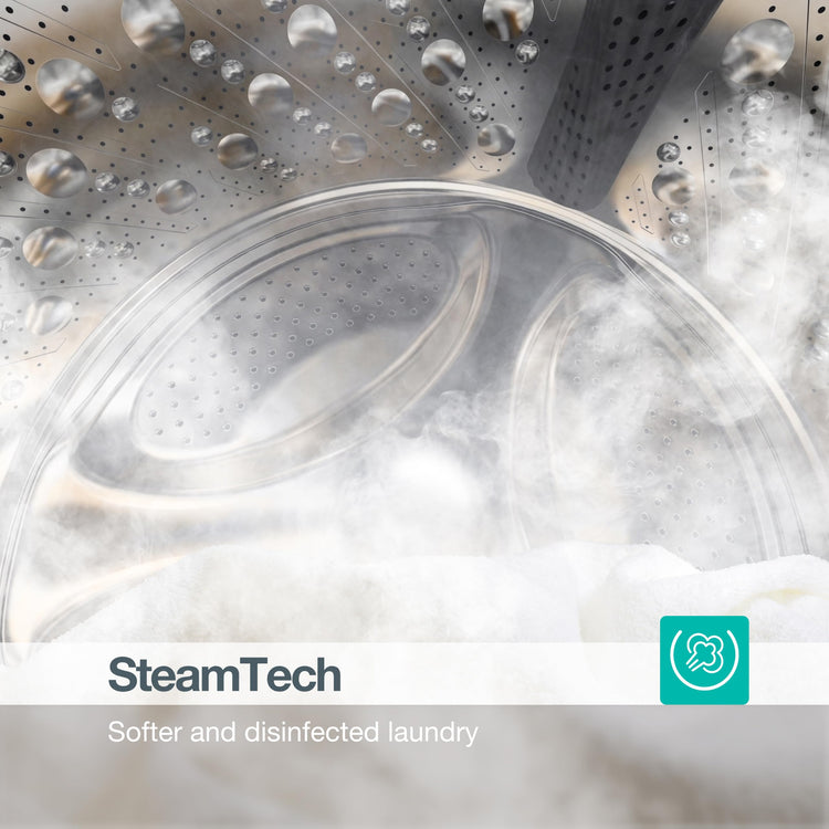 11kg Freestanding Washing Machine with 1400 RPM Spin, Steam & 15 Programs - White
