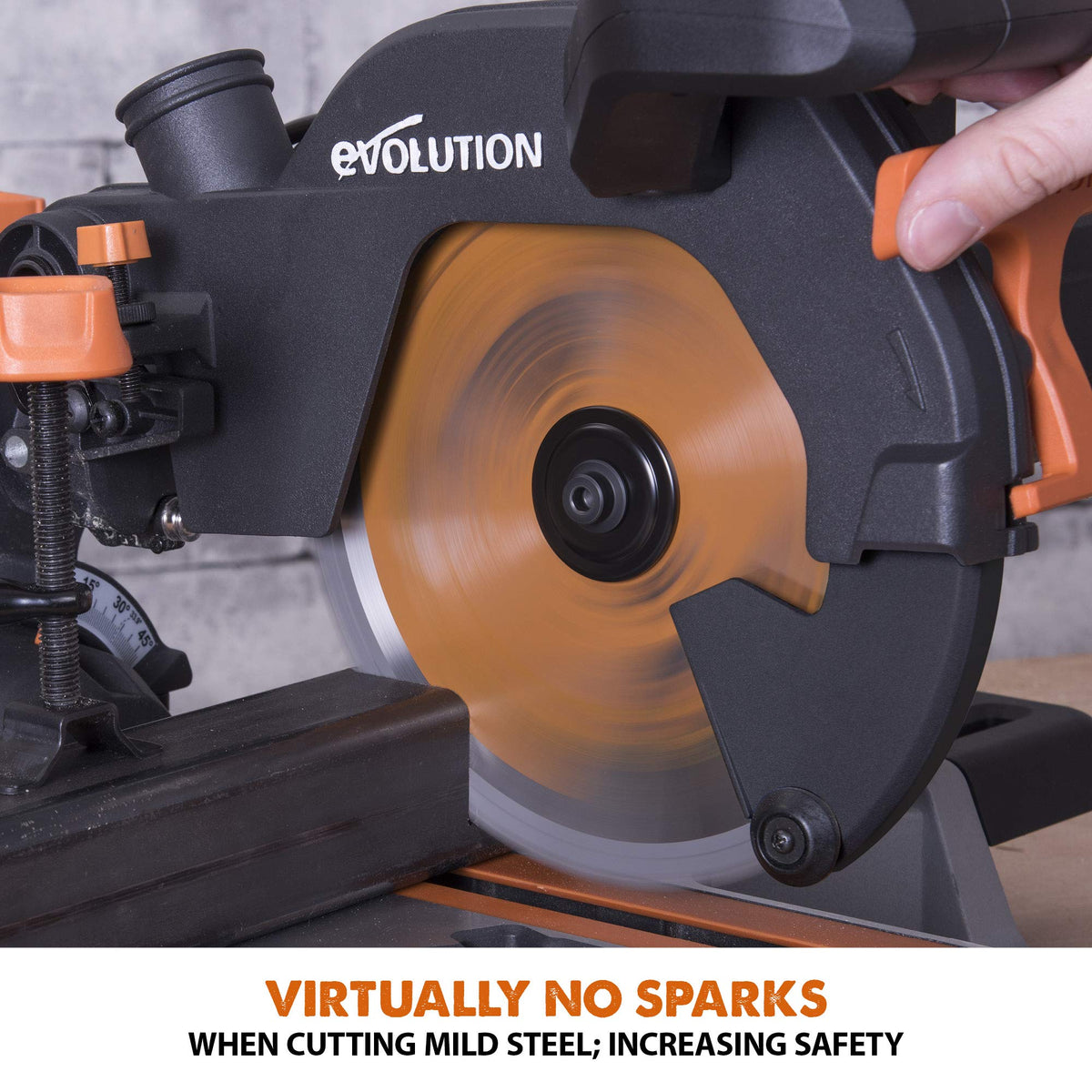 1500W 210mm Sliding Mitre Saw with Multi-Material Blade, Laser Guide & 230mm Slide