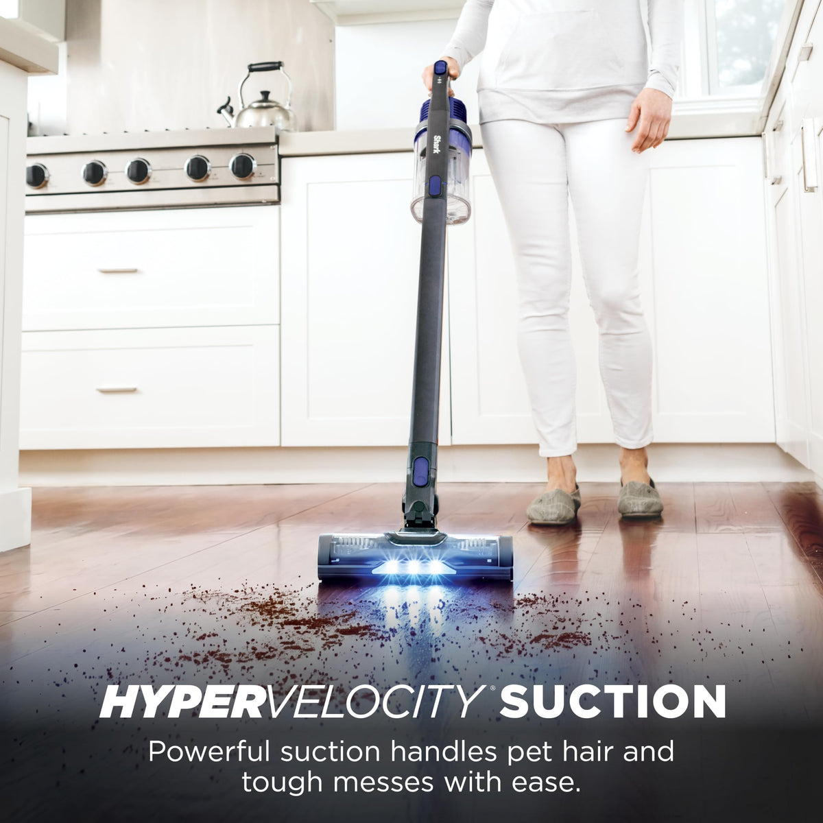 Shark Pet Cordless Stick Vacuum, 40-Min Runtime, Lightweight, Grey, IX141