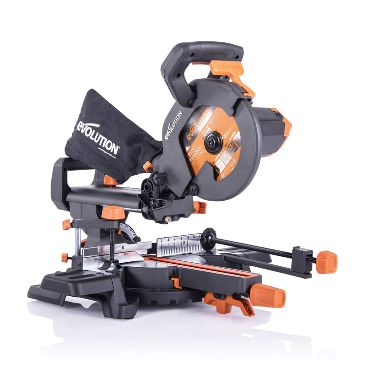 1500W 210mm Sliding Mitre Saw with Multi-Material Blade, Laser Guide & 230mm Slide