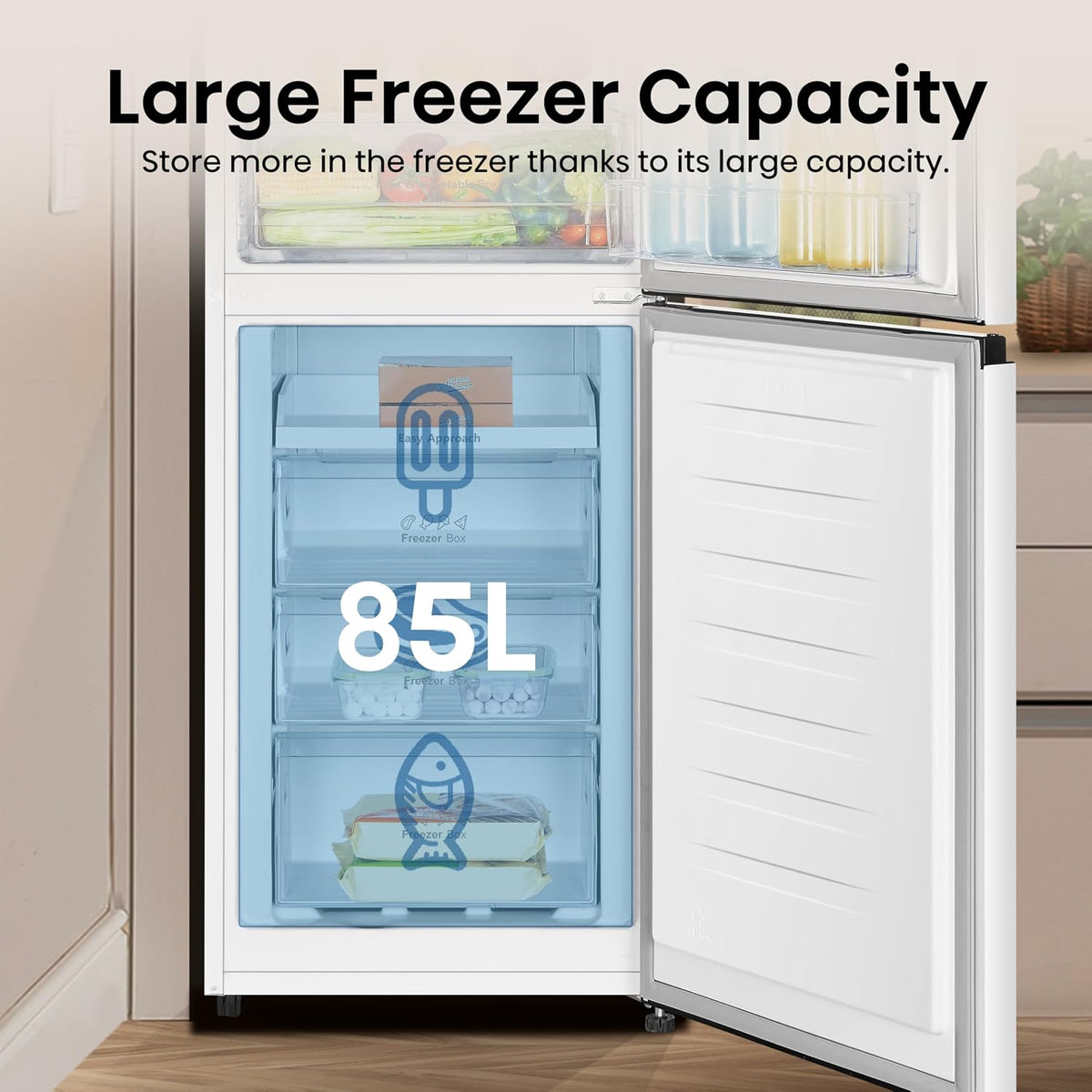 Freestanding Fridge Freezer 256L Frost Free White