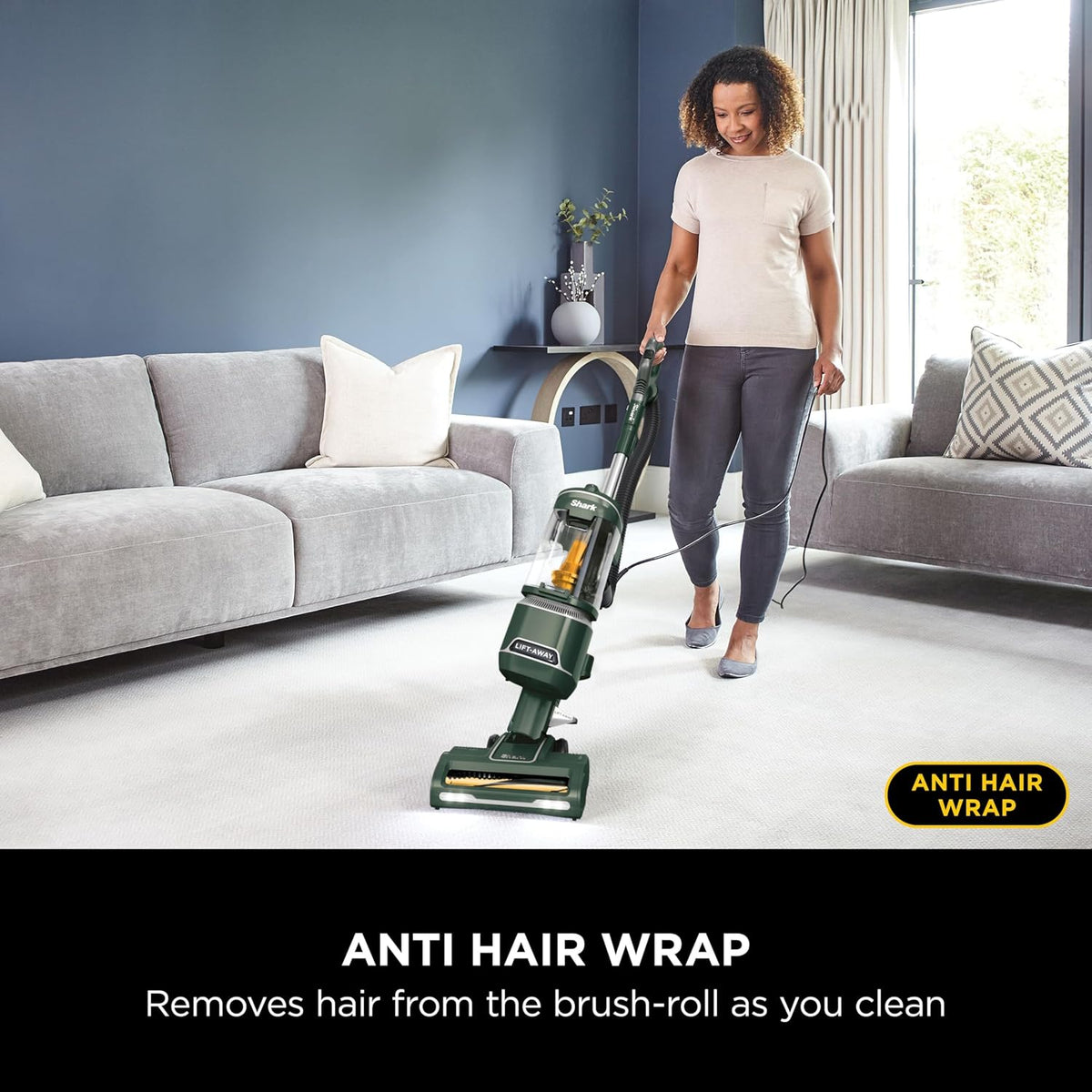 Shark NZ691UKT Anti Hair Wrap Corded Upright Pet Vacuum 1.1L – Green