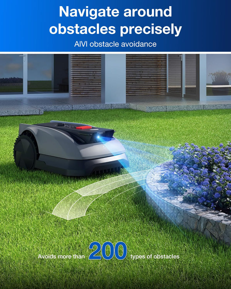 ECOVACS GOAT O600 RTK Robot Lawn Mower,Wire-Free TrueMapping 2.0 RTK Navigation,AIVI AI Obstacle Avoidance,19cm Cutting Width Robot Lawnmower for