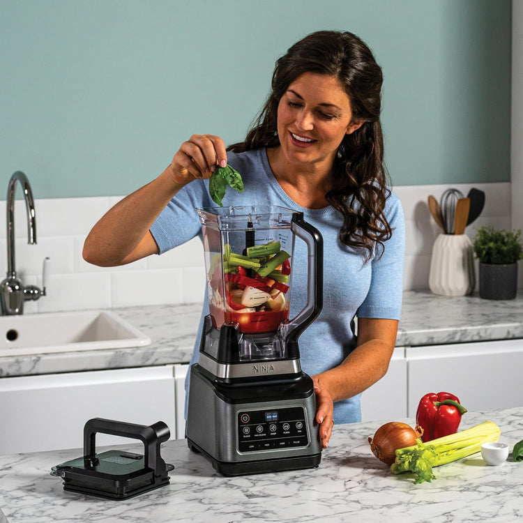 Ninja 3-in-1 Food Processor & Blender with Auto-iQ, Black BN800UK