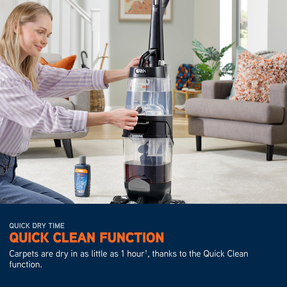 Vax Platinum Power Max Carpet Cleaner Machine, Rug, Upholstery, Car, Stair Upright Shampooer Washer
