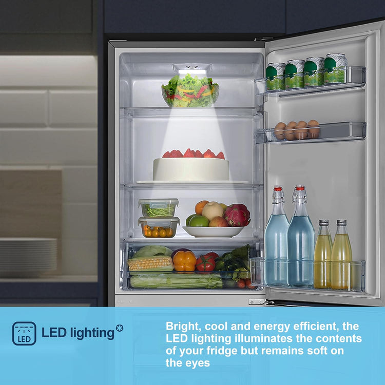 Freestanding Fridge Freezer 252L Silver