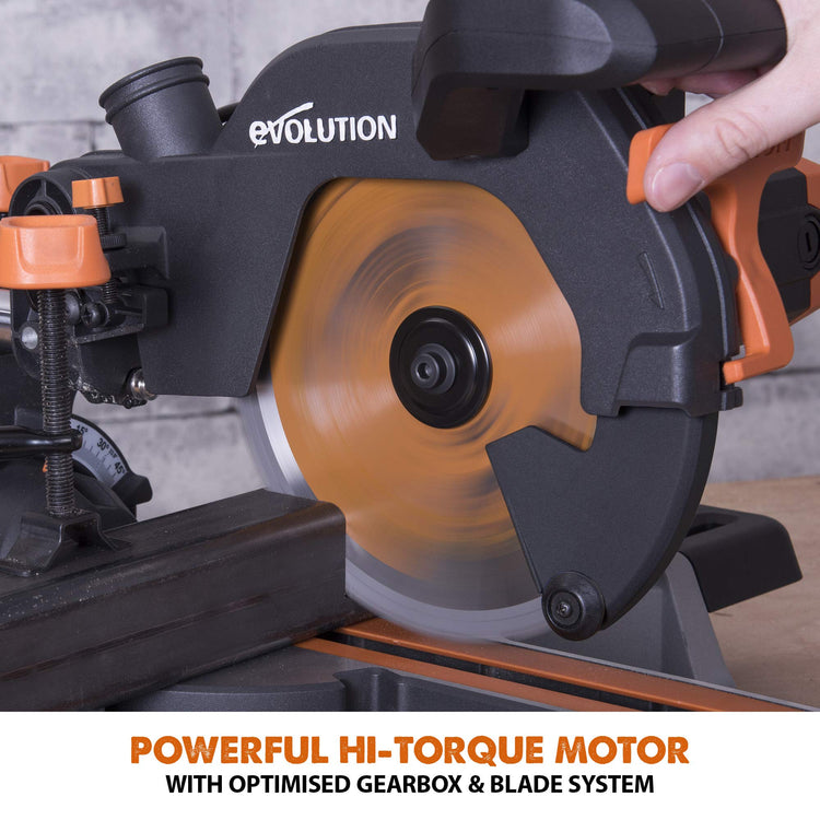 1500W 210mm Sliding Mitre Saw with Multi-Material Blade, Laser Guide & 230mm Slide