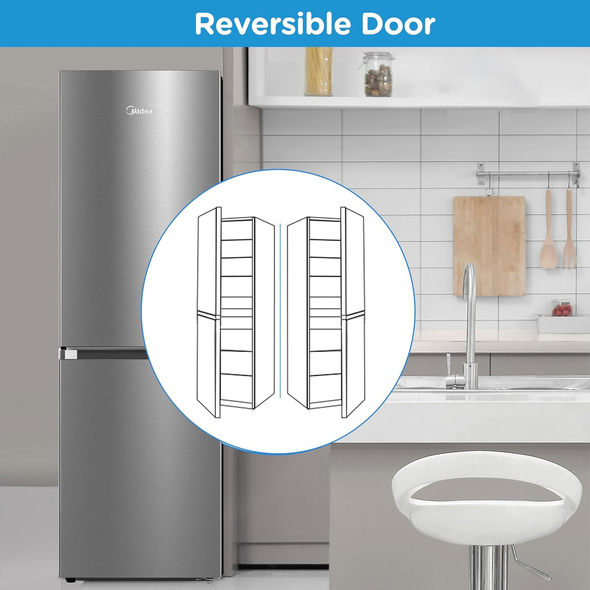 Freestanding Fridge Freezer 273L Stainless Steel