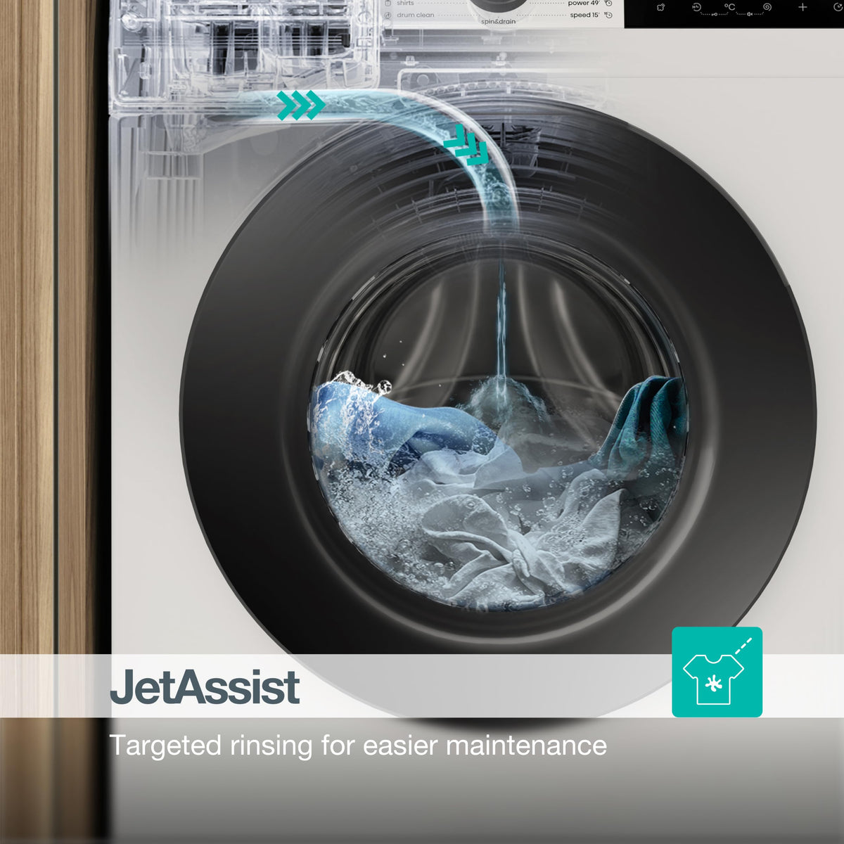 11kg Freestanding Washing Machine with 1400 RPM Spin, Steam & 15 Programs - White