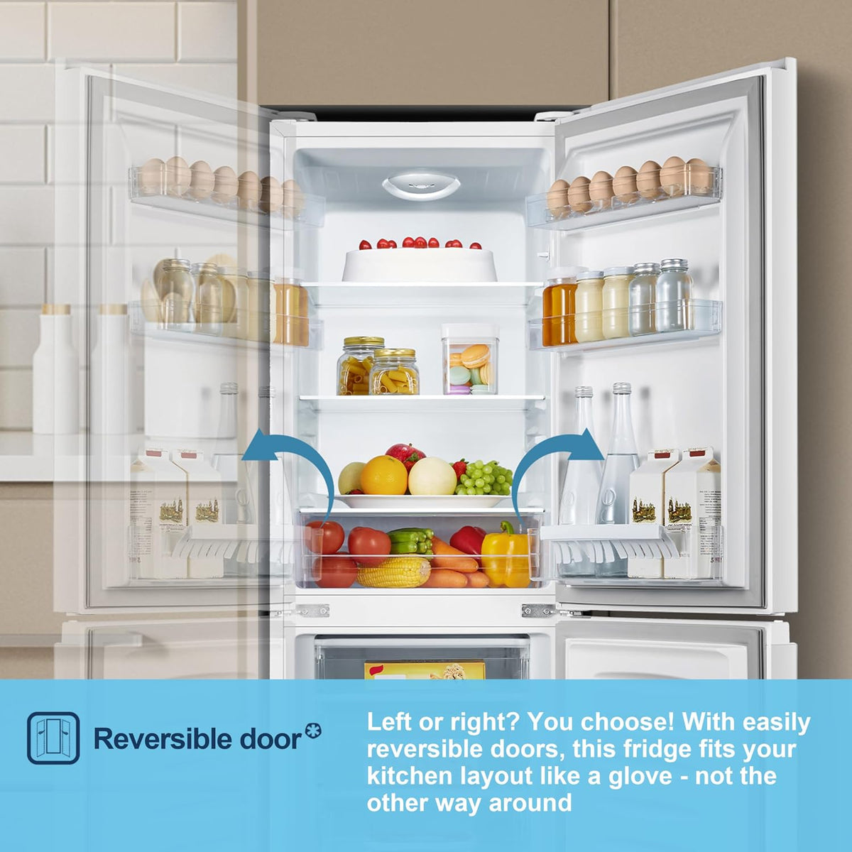 Freestanding 60/40 Split Fridge Freezer 175L White