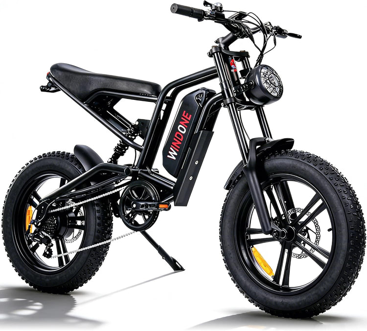 26-Inch Fat Tyre Electric Bike for Adults, 48V 13Ah Removable Battery, 1000W Peak Brushless Motor, Dual Suspension