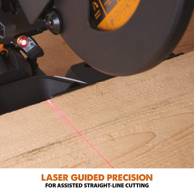 1500W 210mm Sliding Mitre Saw with Multi-Material Blade, Laser Guide & 230mm Slide