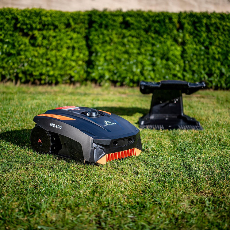 Yard Force MB400 Robotic Lawn Mower – 20V Lithium Battery, 16cm Adjustable Cutting Height 20–55mm, Bluetooth App Control, Ideal for Lawns up to 400m2