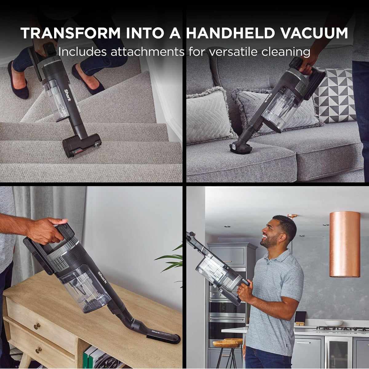 Shark Stratos Cordless Stick Vacuum Cleaner, Charcoal/Silver, IZ420UKT