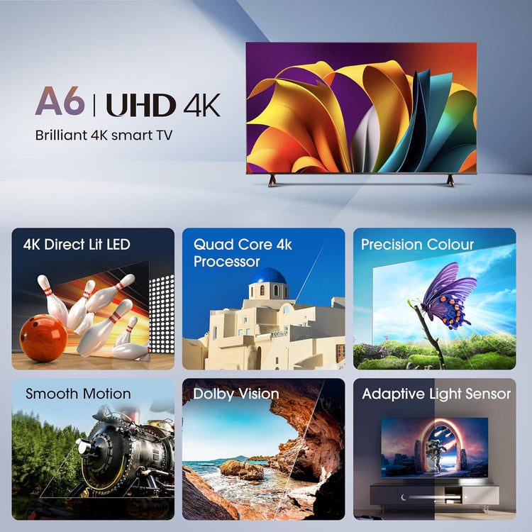 Hisense 58A6NTUK 58 Inch 4K Ultra HD Smart TV with Freely