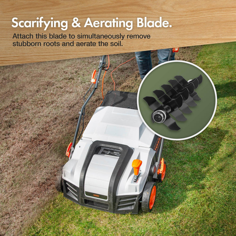 2000W Electric Lawn Scarifier & Aerator with 40cm Working Width & 55L Collection Box