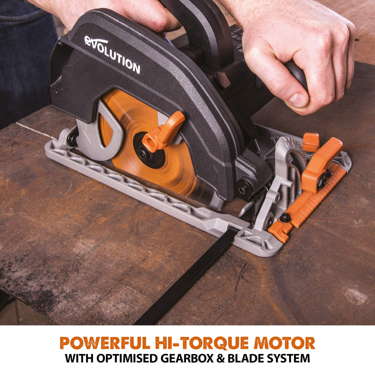 1600W 185mm Multi-Material Circular Saw with 1020mm Guide Track & Adjustable Bevel