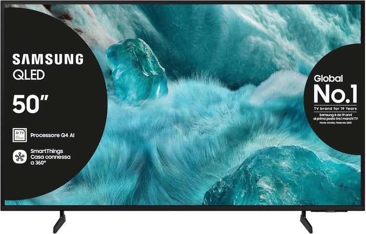 QLED 4K Vision AI Smart TV 50'' QE50Q7F4AUXZT, Q4 Processor, 100% Volume Colore with Quantum Dot, Motion Xcelerator, OTS Lite & Adaptive Sound, SlimLook Design, 2025