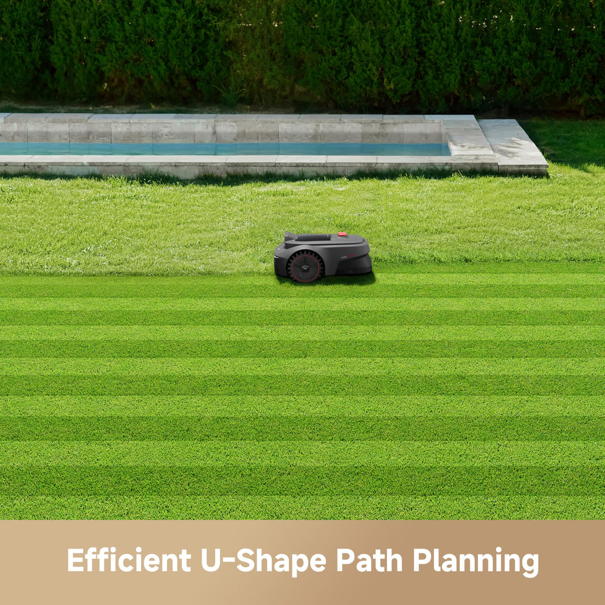 MOVA ViAX 300 Robot Lawnmower without Boundary, Recommended 300 m2, AI-Assisted Auto Mapping, U-Shape Path Planning, Dual-Vision Obstacle Avoidance