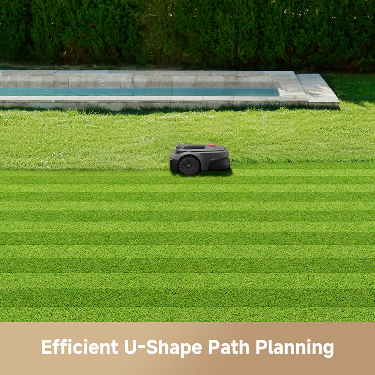 MOVA ViAX 300 Robot Lawnmower without Boundary, Recommended 300 m2, AI-Assisted Auto Mapping, U-Shape Path Planning, Dual-Vision Obstacle Avoidance