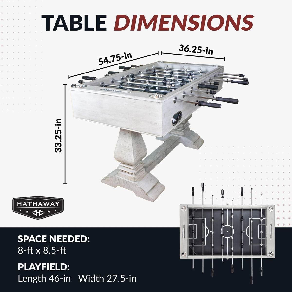 Hathaway Montecito 55-in Foosball Table - Driftwood BG5022