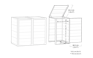 240L Bin Hideaway Extension - Grey