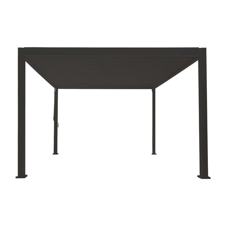 3m x 3m Square Aluminium Louvered Pergola – Grey