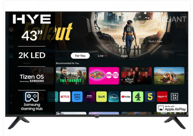 HYE 43" Full HD LED Tizen OS WiFi Smart TV - 43FHDS1008