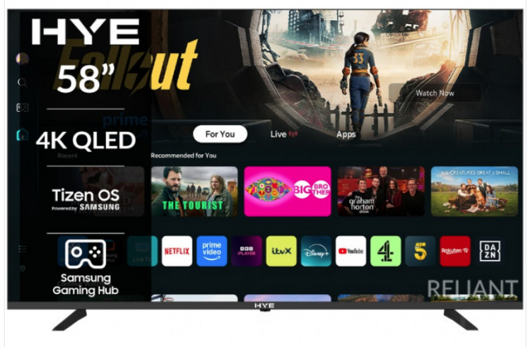 HYE 58" QLED Tizen OS WiFi Smart 4K TV - 58QLEDS2048