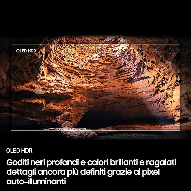 OLED 4K Vision AI Smart TV 65'' QE65S85FAEXZT, NQ4 AI Gen2 Processor, 4K AI Upscaling, Glare Free, Dolby Atmos & OTS Lite, Contour Design, PACCHETTO INTRATTENIMENTO, 2025