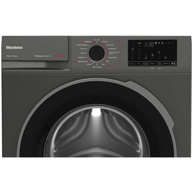 Blomberg LWA18461G Washing Machine 8kg 1400rpm Graphite